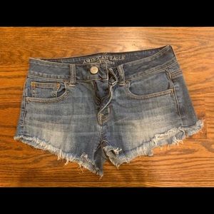 American Eagle light wash jean shorts